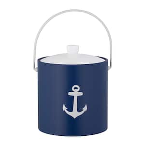 PASTIMES Anchor 3 qt. Royal Blue Ice Bucket with Acrylic Cover