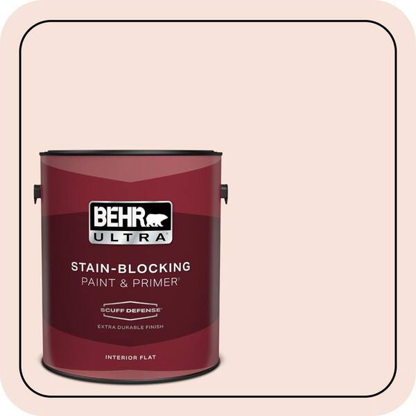 BEHR ULTRA 1 gal. #210C-1 Angel Blush Extra Durable Flat Interior Paint & Primer