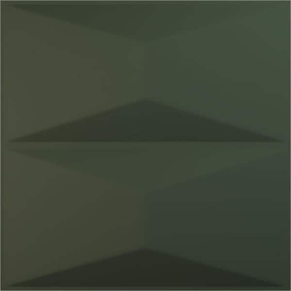 Ekena Millwork Aberdeen Satin Hunt Club Green 1-1/2 in. x 1-5/8 ft. x 1-5/8 ft. Green PVC Decorative Wall Paneling 12-Pack