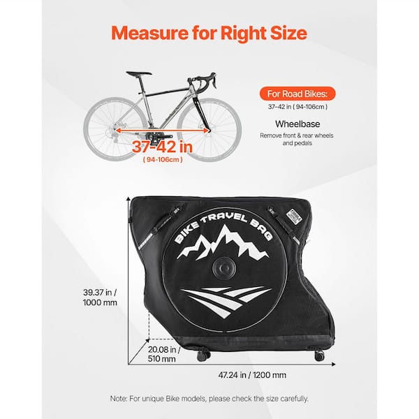 VEVOR Bike Travel Bag, Road Bike Bag Road Bicycle Storage Carry