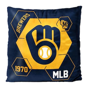 MLB Brewers Connector Velvet Reverse Pillow