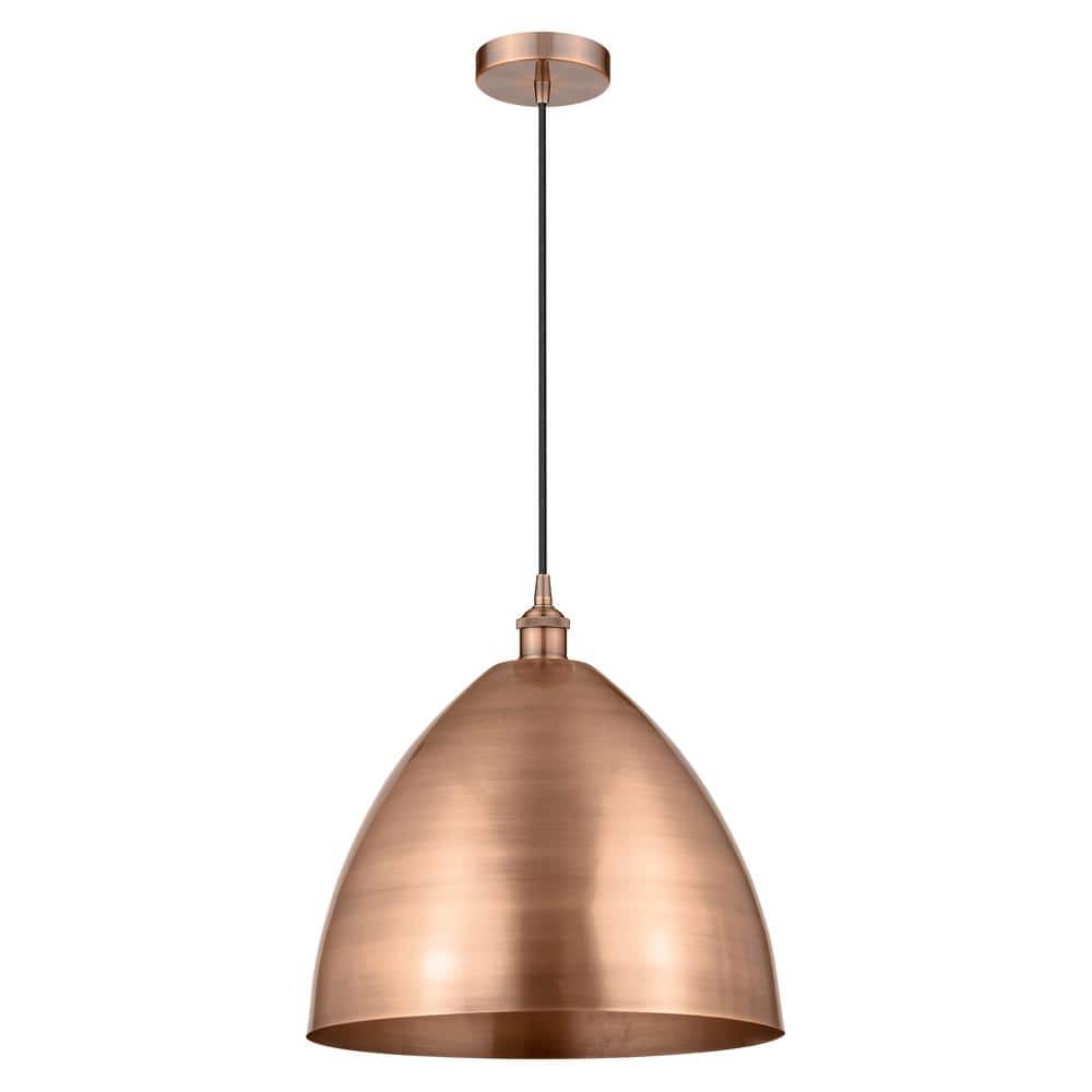 Edison Dome 100-Watt 1-Light Antique Copper Standard Mini Pendant Light with Metal Shade price history on PriceWatchPro