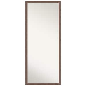 Distressed Rustic Brown Full Length Framed Floor / Leaner Mirror 26.38 in. x 62.38 in.