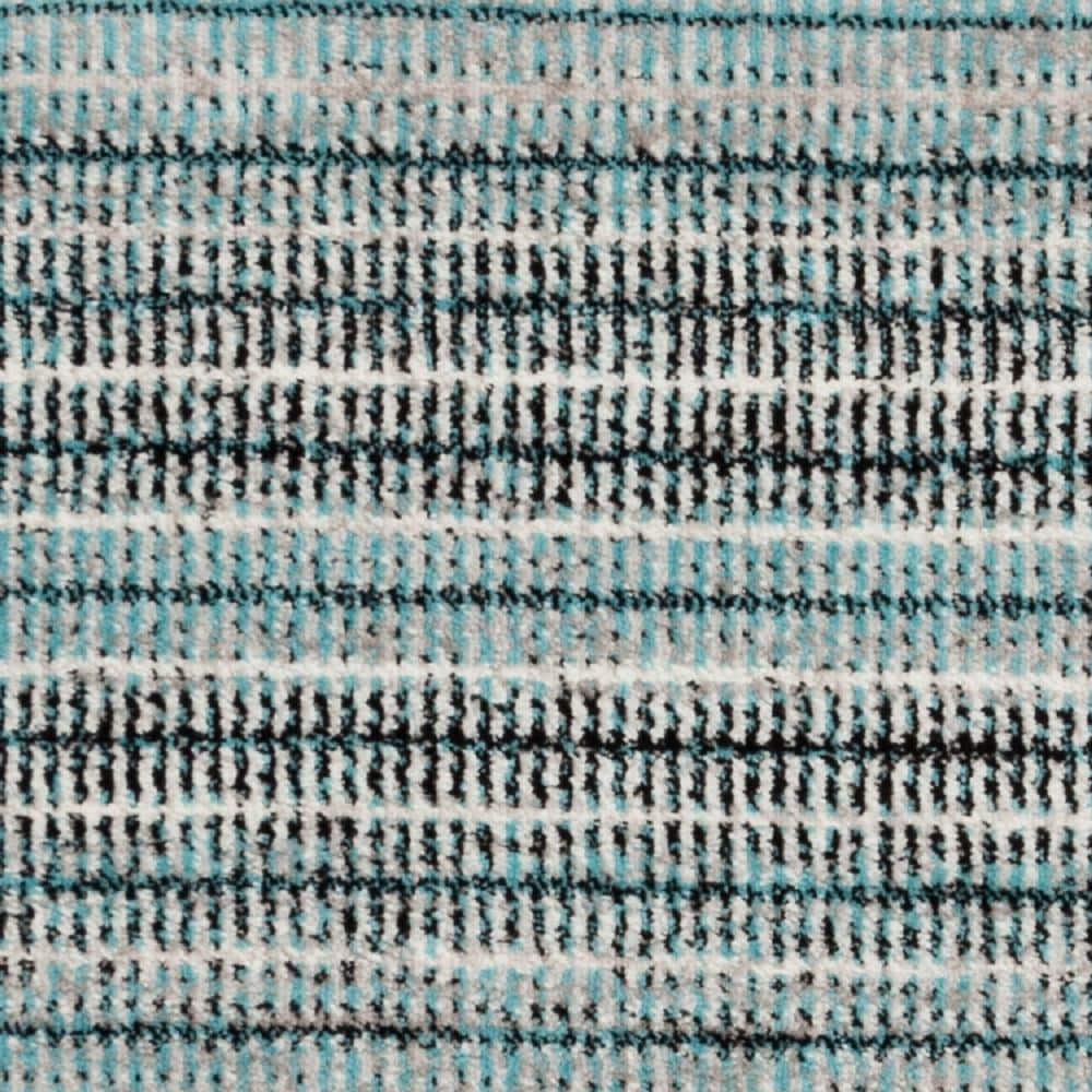 Reversible Medallion Blue Synthetic 24x12 Rectangular Rug