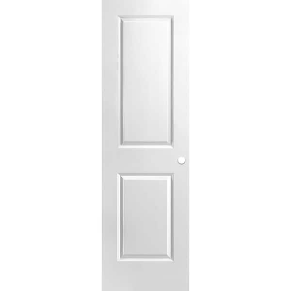 Masonite 24 in. x 80 in. 2 Panel Primed Square Hollow Core Composite Interior Door Slab with Bore