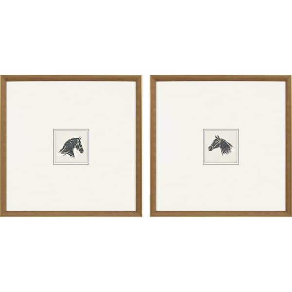 Paragon Equestrian Study by Barrett 2-Piece Framed Abstract Poster 17 in. x 17 in.