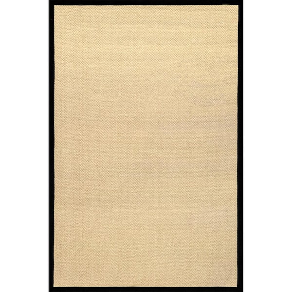 nuLOOM Suki Casual Faux Seagrass Black 9 ft. x 12 ft. Indoor/Outdoor Area Rug