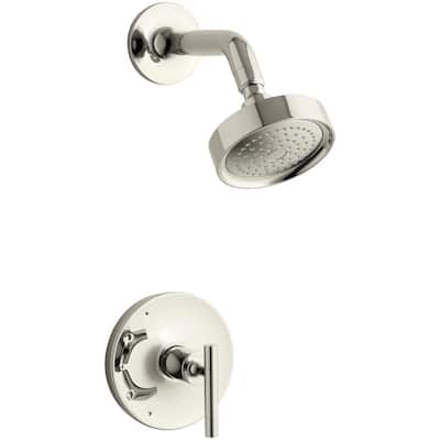 Purist 1-Handle Tub and Shower Faucet Trim Kit with Lever Handle in Polished Nickel (Valve Not Included)