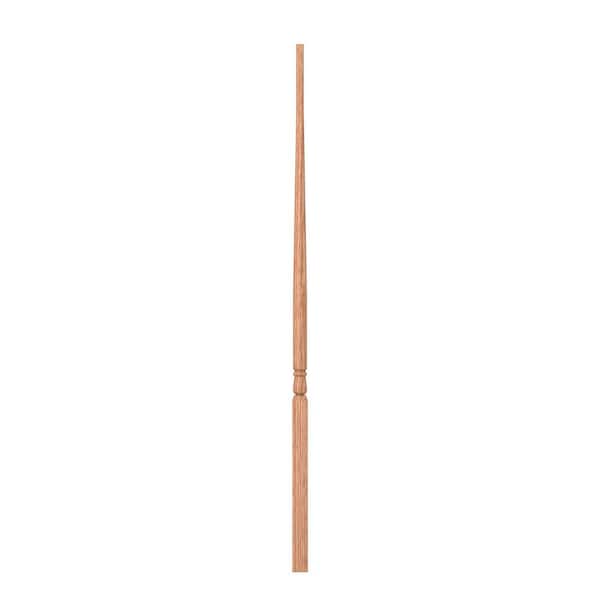 1.25 in. D x 1.25 in. W x 42 in. L Unfinished Red Oak Wood Baluster