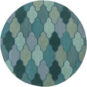 Pollack Morgan Green 6 ft. x 6 ft. Round Indoor Area Rug