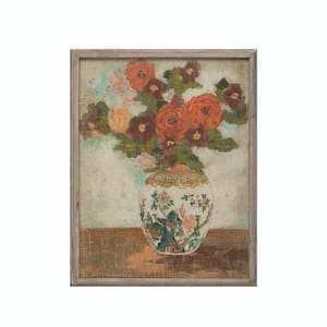 1 Piece Framed Graphic Print Nature Flower in Vase Art Print Wall Decor 26 in. x 20.75 in.