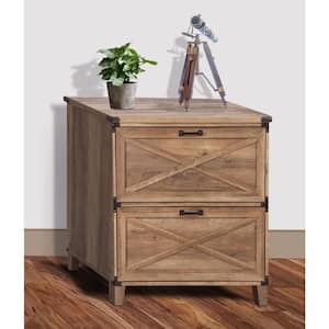 Oxford Light Brown Lateral File Cabinet with 2-Drawers