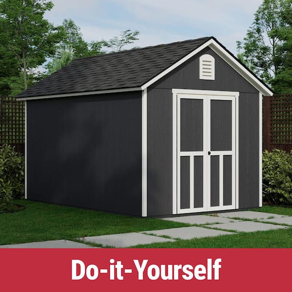 Do-It-Yourself Meridian 8 ft. x 12 ft. Ranch style Wood Storage Shed with Floor System and Double Doors (96 sq. ft)