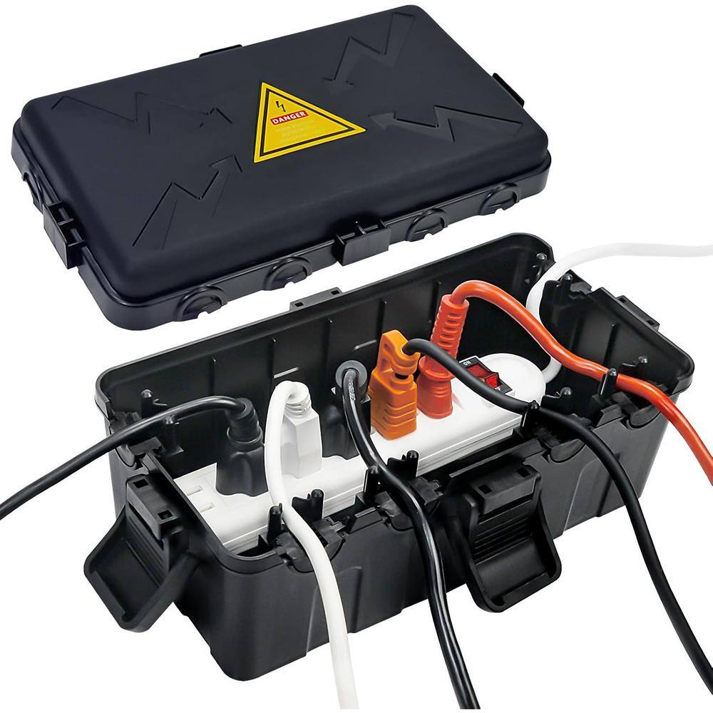 10.6 in D x 5.5 in W x 4.5 in H Medium Waterproof Electrical Box, Indoor/Ou