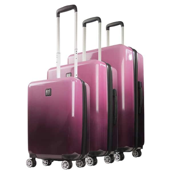 Ful Impulse Ombre Hardside Spinner Luggage, 3-pieces set, Pink