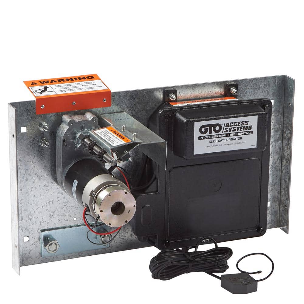 Heavy-Duty Black Solar Slide Gate Operator