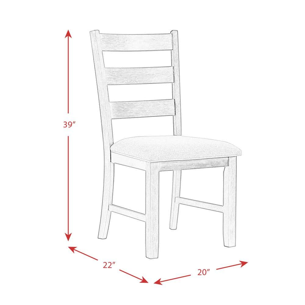Kona Brown and White 5-Piece Dining Set with Upholstered Chairs