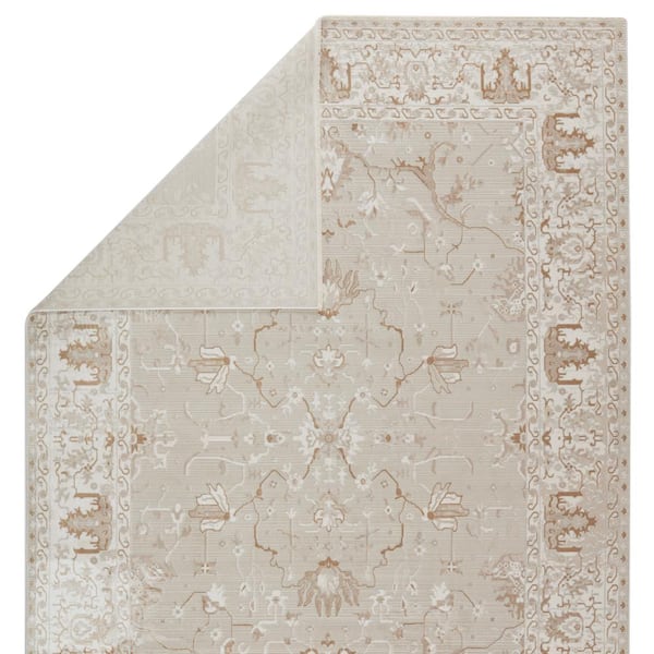 Vibe Dhaval Light Gray/White 8 ft. 10 in. x 12 ft. 7 in. Oriental Rectangle Area Rug
