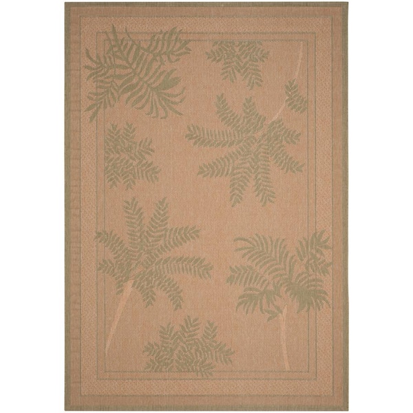 Safavieh Courtyard Natural/Green 4 ft. x 6 ft. Indoor/Outdoor Area Rug