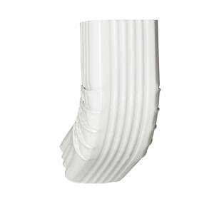 3 in. x 4 in. White Aluminum Downspout A-Elbow