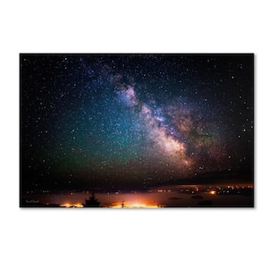 12 in. x 19 in. Milky Way Over Acadia National Park Floater Frame - Maine by David Ayash Astronomy Wall Art