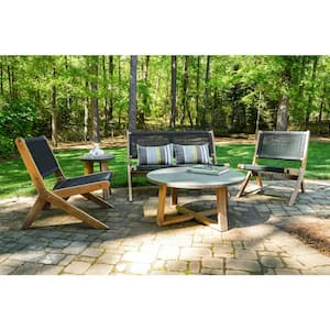 Athens 4-Piece Wood Patio Conversation Set