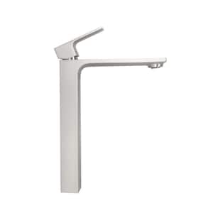Spot Resistant Single Handle Single Hole Bathroom Faucet in Brushed Nickel with Pop Up Drain