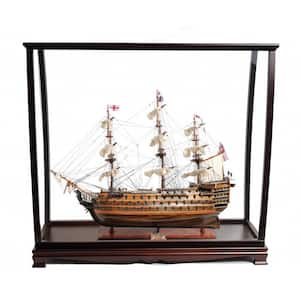 Wood Hand Painted HMS Victory Boat Decorative Sculpture