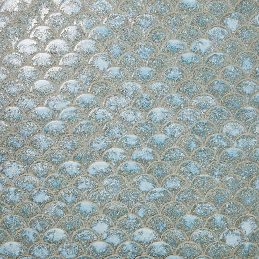 Beta Sapphire Blue 2.44 in. x 5 in. Fishscale Textured Glossy Ceramic Wall Tile (4.06 sq. ft./Case) price history on PriceWatchPro
