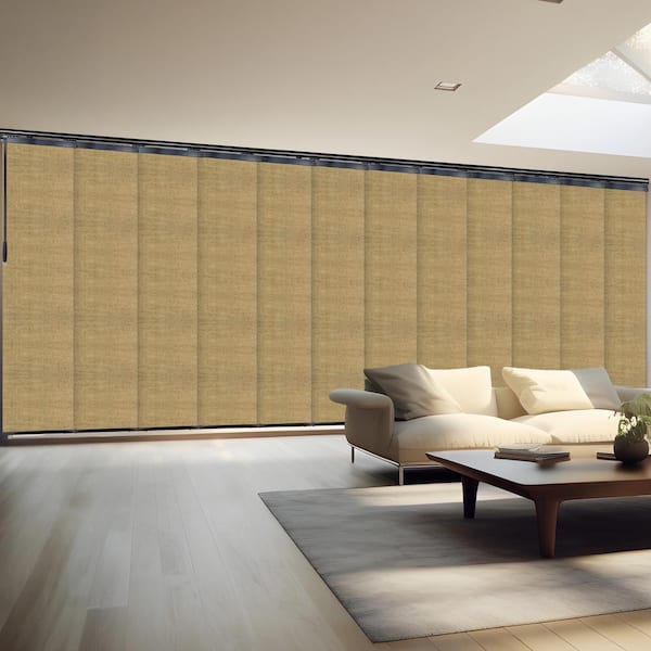 EMOH Medallion 140 in. x 260 in. W x 94 in. L Adjustable 12-Panel, Black Double Rail Panel Track with 23.5 in. Slates