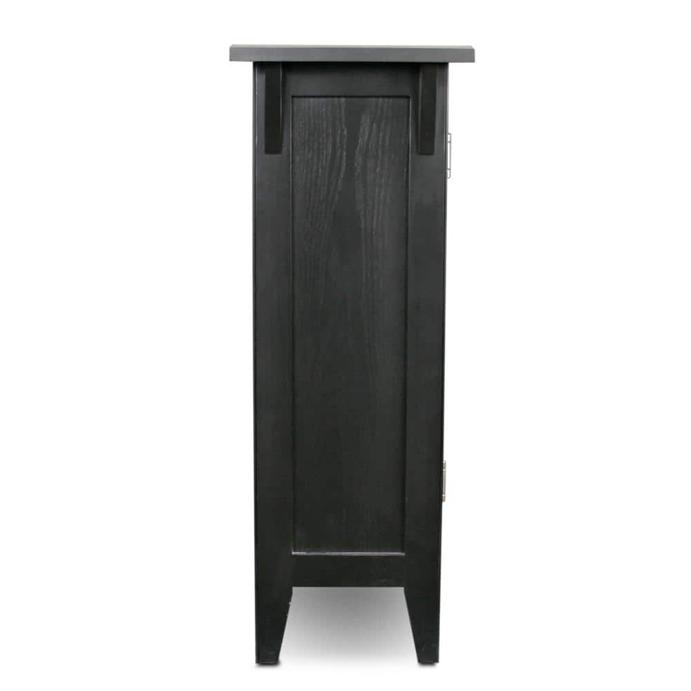 Mission Country 30" Black Freestanding Adjustable Shelf Cabinet