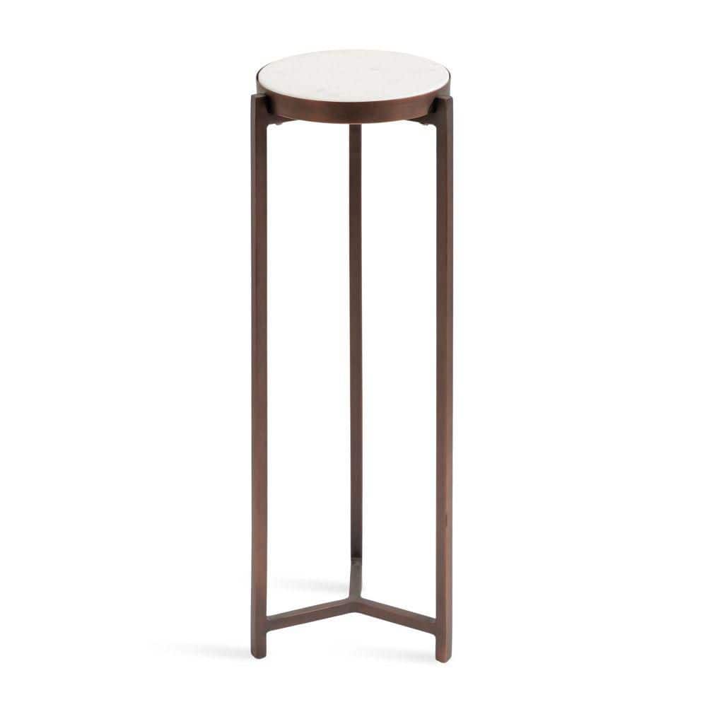 Aguilar 9 in. Bronze Round Marble End Table price history on PriceWatchPro