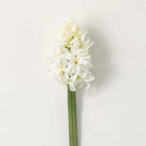 14" Artificial Soft White Hyacinth Spray