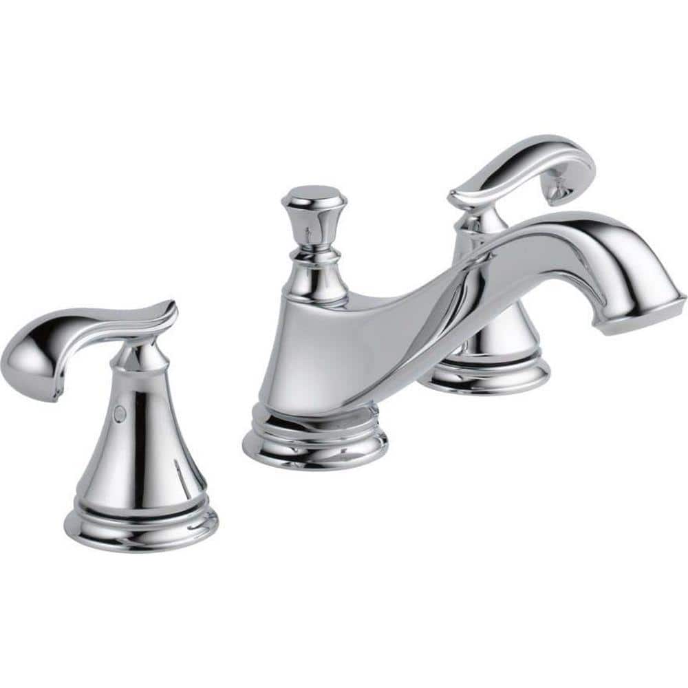 Cassidy Chrome Widespread Bathroom Faucet with Brass Drain Assembly