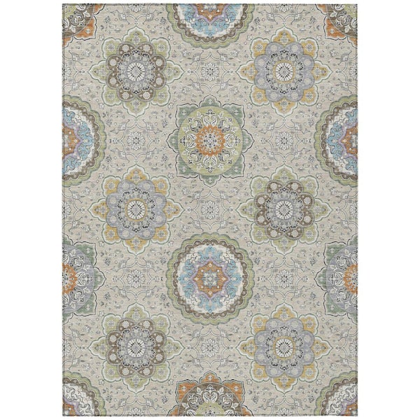 Chantille Machine Washable Indoor/Outdoor Abstract ACN2667 Beige 10 ft. x 14 ft. Area Rug