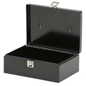 Locking Cash Box with 7 Compartment Tray