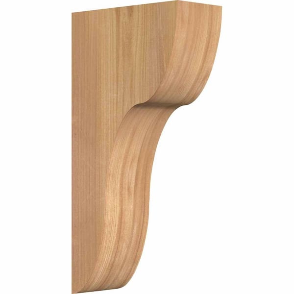 Ekena Millwork 5-1/2 in. x 12 in. x 24 in. Western Red Cedar Carmel Smooth Corbel