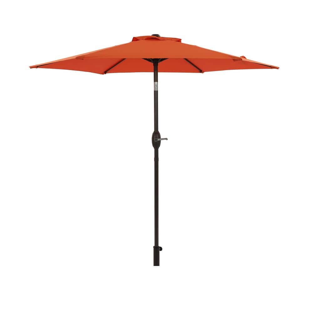 7.5 ft. Steel Market Patio Umbrella in Orange