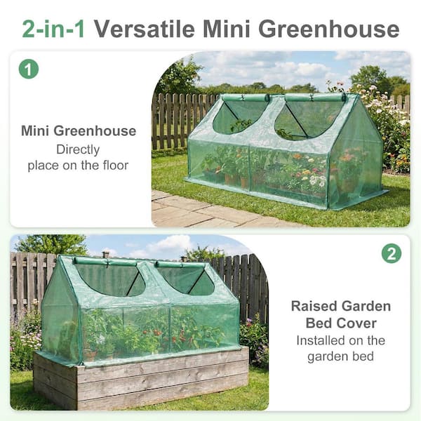 Aoodor 4 ft. W x 2 ft. D x 2 ft. H Portable Mini Greenhouse Kit