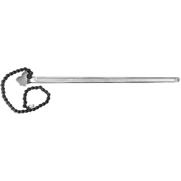24 in. Heavy Duty Chain Wrench, Carbon Steel, 6.7 in. Capacity, Chain Strap Filter Wrench for Plumbing, Pipe, Automotive
