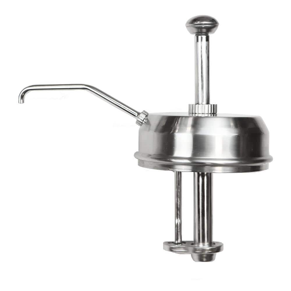 Silver Stainless Steel Dual Soup Warmer with Ladle and Pump