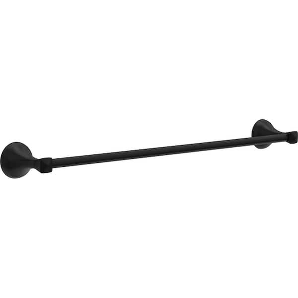 Delta Esato 18 in. Wall Mount Towel Bar with 6 in. Extender Bath Hardware Accessory in Matte Black