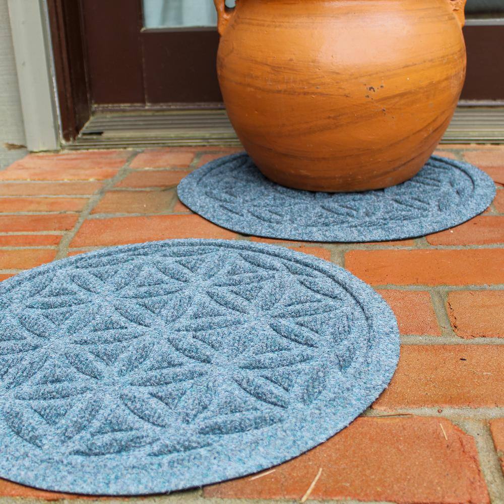 Bungalow Flooring "Waterhog Flower Of Life Bluestone 17 In. X 17 In ...