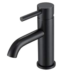 Valencia Single Hole Single-Handle Bathroom Faucet in Matte Black