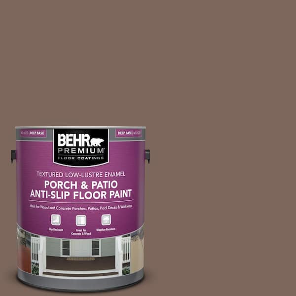 BEHR PREMIUM 1 gal. #BNC-23 Almond Truffle Textured Low-Lustre Enamel Interior/Exterior Porch and Patio Anti-Slip Floor Paint