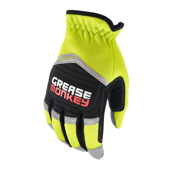 Grease Monkey Tool Handler High VIS Glove with Touchscreen Large