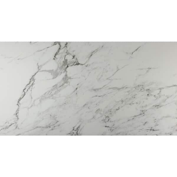 MSI Carrara 12 in. x 24 in. Polished Porcelain Floor and Wall Tile (16 sq. ft./Case)