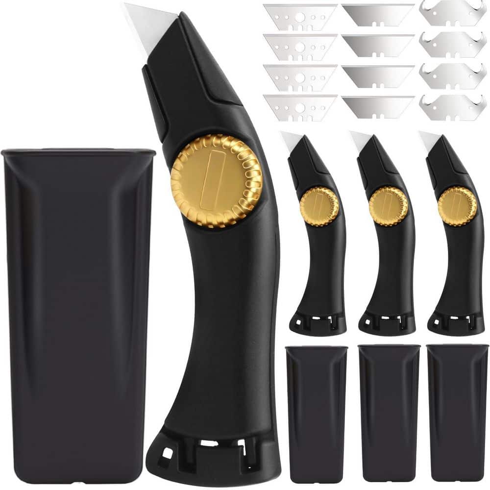 Black Metal Fixed Blade Roofing Knife with Portable Storage Sheath and Replacement Blades, Roofing Tools (4-Pack) price history on PriceWatchPro