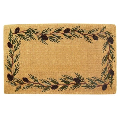 Nedia Home Heritage 30 in. x 48 in. Heavy Duty Coir Plain Door Mat