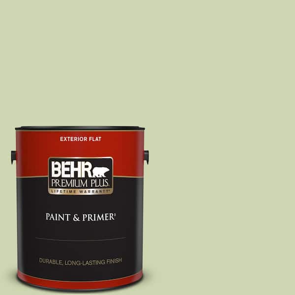 BEHR PREMIUM PLUS 1 gal. #M360-3 Avocado Whip Flat Exterior Paint & Primer
